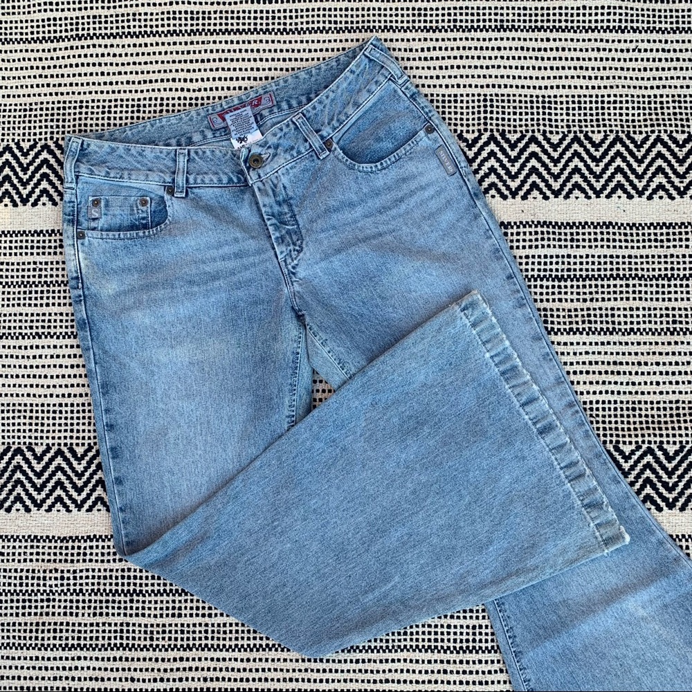 NWT Vintage Y2K Silver Pica Flare Jeans size 31